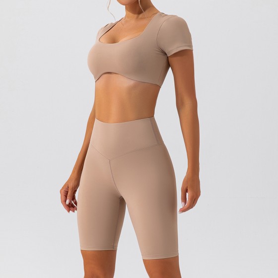 Women\'s short-sleeved shirt and shorts set YW420+KW227