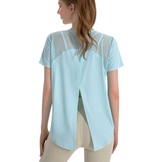 Fashionable quick-drying women\'s mesh short-sleeved T-shirt DX-148